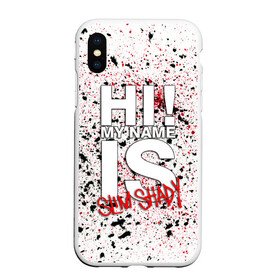 Чехол для iPhone XS Max матовый с принтом HI! MY NAME IS SLIM SHADY в городе Новоалтайск, Силикон | Область печати: задняя сторона чехла, без боковых панелей | eminem | rap | актёр | американский рэпер | композитор | маршалл | продюсер | рэп | рэпер | эминем