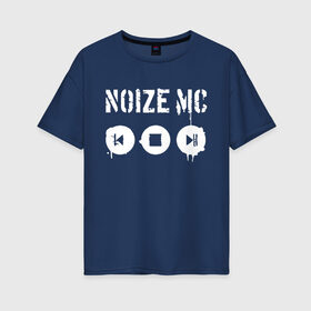 Женская футболка хлопок Oversize с принтом Noize MC в городе Новоалтайск, 100% хлопок | свободный крой, круглый ворот, спущенный рукав, длина до линии бедер
 | hip hop | noize mc | rock | актеры | иван алексеев | известные личности | ноиз мс | нойз мс | нойзе мс | певцы | рок | российские музыканты | хип хоп