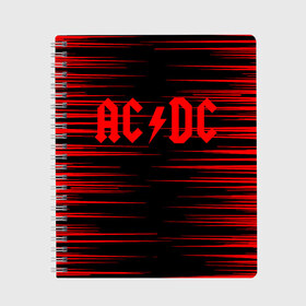 Тетрадь с принтом AC DC в городе Новоалтайск, 100% бумага | 48 листов, плотность листов — 60 г/м2, плотность картонной обложки — 250 г/м2. Листы скреплены сбоку удобной пружинной спиралью. Уголки страниц и обложки скругленные. Цвет линий — светло-серый
 | ac dc | music | rock | австралийская рок группа | ас дс | асдс | блюз рок | музыка | переменный ток постоянный ток | рок | рок н ролл | хард рок | эй си ди си