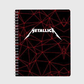 Тетрадь с принтом Metallica в городе Новоалтайск, 100% бумага | 48 листов, плотность листов — 60 г/м2, плотность картонной обложки — 250 г/м2. Листы скреплены сбоку удобной пружинной спиралью. Уголки страниц и обложки скругленные. Цвет линий — светло-серый
 | metallica | music | rock | американская рок группа | метал группа | металлика | музыка | рок | рок группа | трэш метал | хеви метал