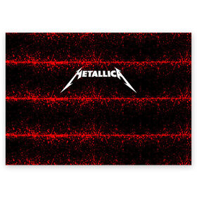 Поздравительная открытка с принтом Metallica. в городе Новоалтайск, 100% бумага | плотность бумаги 280 г/м2, матовая, на обратной стороне линовка и место для марки
 | Тематика изображения на принте: metallica | music | rock | американская рок группа | метал группа | металлика | музыка | рок | рок группа | трэш метал | хеви метал