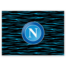 Поздравительная открытка с принтом NAPOLI. в городе Новоалтайск, 100% бумага | плотность бумаги 280 г/м2, матовая, на обратной стороне линовка и место для марки
 | fc | football | football club | napoli | sport | итальянский профессиональный футбольный клуб | наполи | неаполь | спорт | уефа | униформа | фирменные цвета | фк | футбол | футбольный клуб