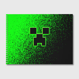 Альбом для рисования с принтом MINECRAFT в городе Новоалтайск, 100% бумага
 | матовая бумага, плотность 200 мг. | Тематика изображения на принте: creeper | game | minecraft | блоки | игра | квадраты | компьютерная | крипер | криппер | майнкрафт | огонь