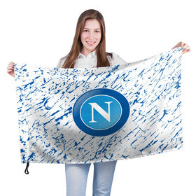 Флаг 3D с принтом NAPOLI. в городе Новоалтайск, 100% полиэстер | плотность ткани — 95 г/м2, размер — 67 х 109 см. Принт наносится с одной стороны | fc | football | football club | napoli | sport | итальянский профессиональный футбольный клуб | наполи | неаполь | спорт | уефа | униформа | фирменные цвета | фк | футбол | футбольный клуб
