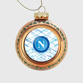 Стеклянный ёлочный шар с принтом NAPOLI. в городе Новоалтайск, Стекло | Диаметр: 80 мм | fc | football | football club | napoli | sport | итальянский профессиональный футбольный клуб | наполи | неаполь | спорт | уефа | униформа | фирменные цвета | фк | футбол | футбольный клуб