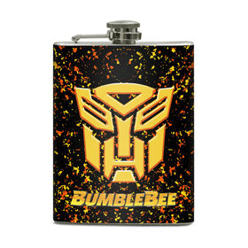 Фляга с принтом Bumblebee. в городе Новоалтайск, металлический корпус | емкость 0,22 л, размер 125 х 94 мм. Виниловая наклейка запечатывается полностью | автобот разведчик | автоботы | бамблби | боевик | кино | кино трансформеры | персонаж вселенной трансформеров | приключения | трансформеры | фантастика | фильмы