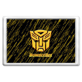 Магнит 45*70 с принтом Bumblebee. в городе Новоалтайск, Пластик | Размер: 78*52 мм; Размер печати: 70*45 | Тематика изображения на принте: автобот разведчик | автоботы | бамблби | боевик | кино | кино трансформеры | персонаж вселенной трансформеров | приключения | трансформеры | фантастика | фильмы