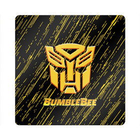 Магнит виниловый Квадрат с принтом Bumblebee. в городе Новоалтайск, полимерный материал с магнитным слоем | размер 9*9 см, закругленные углы | Тематика изображения на принте: автобот разведчик | автоботы | бамблби | боевик | кино | кино трансформеры | персонаж вселенной трансформеров | приключения | трансформеры | фантастика | фильмы