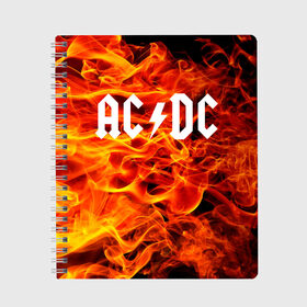 Тетрадь с принтом AC DC в городе Новоалтайск, 100% бумага | 48 листов, плотность листов — 60 г/м2, плотность картонной обложки — 250 г/м2. Листы скреплены сбоку удобной пружинной спиралью. Уголки страниц и обложки скругленные. Цвет линий — светло-серый
 | ac dc | music | rock | австралийская рок группа | ас дс | асдс | блюз рок | музыка | переменный ток постоянный ток | рок | рок н ролл | хард рок | эй си ди си