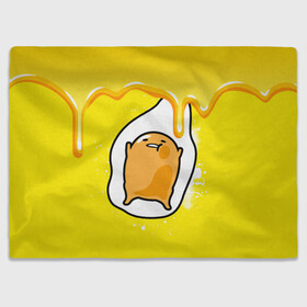 Плед 3D с принтом Gudetama в городе Новоалтайск, 100% полиэстер | закругленные углы, все края обработаны. Ткань не мнется и не растягивается | gudetama | анимешное яйцо | гудетама | желток | стекающее яйцо | яичница