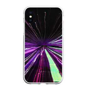 Чехол для iPhone XS Max матовый с принтом Rollo в городе Новоалтайск, Силикон | Область печати: задняя сторона чехла, без боковых панелей | Тематика изображения на принте: abstraction | blur | immersion | light | lines | long exposure | purple | абстракция | длинная выдержка | линии | погружение | размытость | свет | фиолетовый