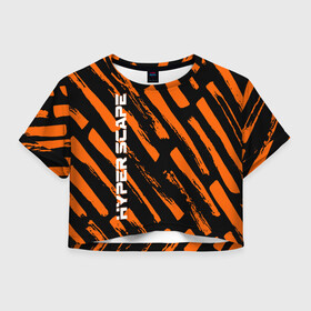 Женская футболка Crop-top 3D с принтом Hyper Scape. в городе Новоалтайск, 100% полиэстер | круглая горловина, длина футболки до линии талии, рукава с отворотами | esport | games | hyper scape | twitch | игроки | игролюбители | игроманы | игры | киберспорт | королевская битва | корона | твич | хупер скайп | хупер скайпе