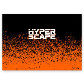Поздравительная открытка с принтом Hyper Scape. в городе Новоалтайск, 100% бумага | плотность бумаги 280 г/м2, матовая, на обратной стороне линовка и место для марки
 | esport | games | hyper scape | twitch | игроки | игролюбители | игроманы | игры | киберспорт | королевская битва | корона | твич | хупер скайп | хупер скайпе
