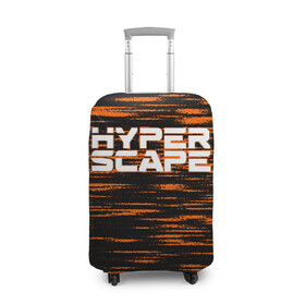 Чехол для чемодана 3D с принтом Hyper Scape. в городе Новоалтайск, 86% полиэфир, 14% спандекс | двустороннее нанесение принта, прорези для ручек и колес | esport | games | hyper scape | twitch | игроки | игролюбители | игроманы | игры | киберспорт | королевская битва | корона | твич | хупер скайп | хупер скайпе