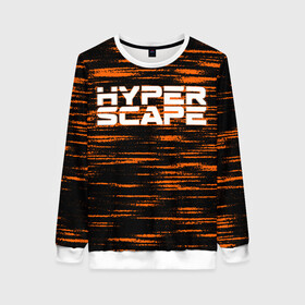 Женский свитшот 3D с принтом Hyper Scape. в городе Новоалтайск, 100% полиэстер с мягким внутренним слоем | круглый вырез горловины, мягкая резинка на манжетах и поясе, свободная посадка по фигуре | esport | games | hyper scape | twitch | игроки | игролюбители | игроманы | игры | киберспорт | королевская битва | корона | твич | хупер скайп | хупер скайпе