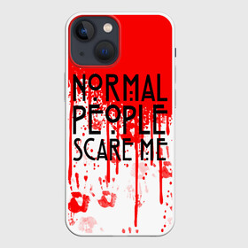 Чехол для iPhone 13 mini с принтом Normal People Scare Me. в городе Новоалтайск,  |  | american horror story | games | normal people scare me | аутизм | документальный фильм об аутизме | игры | кино | люди | нормал пипл скар ми | очень странные дела | фильмы