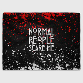Плед 3D с принтом Normal People Scare Me. в городе Новоалтайск, 100% полиэстер | закругленные углы, все края обработаны. Ткань не мнется и не растягивается | Тематика изображения на принте: american horror story | games | normal people scare me | аутизм | документальный фильм об аутизме | игры | кино | люди | нормал пипл скар ми | очень странные дела | фильмы