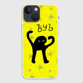 Чехол для iPhone 13 mini с принтом ЪУЪ СЪУКА в городе Новоалтайск,  |  | cat | mem | memes | злой | интернет | кот | мем | мем кот | приколы | съука | ъуъ | ъуъ съука