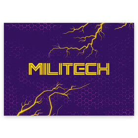 Поздравительная открытка с принтом CYBERPUNK 2077 - MILITECH в городе Новоалтайск, 100% бумага | плотность бумаги 280 г/м2, матовая, на обратной стороне линовка и место для марки
 | 