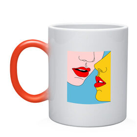 Кружка хамелеон с принтом Pop art 11-11 в городе Новоалтайск, керамика | меняет цвет при нагревании, емкость 330 мл | Тематика изображения на принте: pin up | искусство | поп культура | популярное | ретро