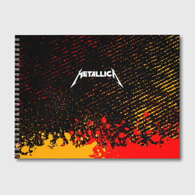 Альбом для рисования с принтом METALLICA МЕТАЛЛИКА в городе Новоалтайск, 100% бумага
 | матовая бумага, плотность 200 мг. | Тематика изображения на принте: 
