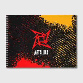 Альбом для рисования с принтом METALLICA МЕТАЛЛИКА в городе Новоалтайск, 100% бумага
 | матовая бумага, плотность 200 мг. | Тематика изображения на принте: hetfield | james | logo | metal | metalica | metallica | music | rock | star | джеймс | звезда | знак | ларс | лого | логотип | логотипы | метал | металика | металлика | музыка | рок | символ | символы | ульрих | хэтфилд