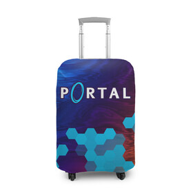 Чехол для чемодана 3D с принтом PORTAL / ПОРТАЛ в городе Новоалтайск, 86% полиэфир, 14% спандекс | двустороннее нанесение принта, прорези для ручек и колес | game | games | half | half life | halflife | life | logo | portal | portal 2 | portal2 | valve | игра | игры | лайф | лого | логотип | логотипы | портал | портал 2 | портал2 | символ | символы | халф | халф лайф | халфлайф
