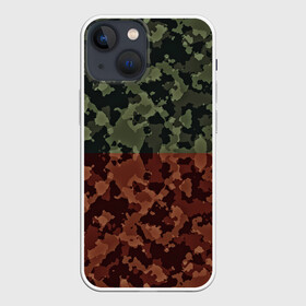 Чехол для iPhone 13 mini с принтом Двойной камуфляж в городе Новоалтайск,  |  | военное | двойной камуфляж | камуфляж | милитари | текстура