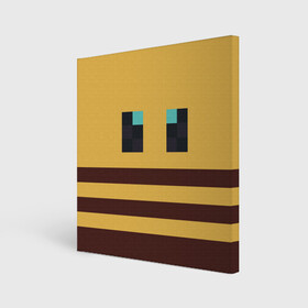 Холст квадратный с принтом Minecraft Bee в городе Новоалтайск, 100% ПВХ |  | Тематика изображения на принте: bee | minecraft | майнкрафт | пчела | пчёлка | пчелобав