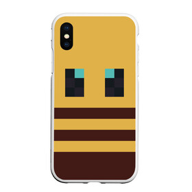 Чехол для iPhone XS Max матовый с принтом Minecraft Bee в городе Новоалтайск, Силикон | Область печати: задняя сторона чехла, без боковых панелей | bee | minecraft | майнкрафт | пчела | пчёлка | пчелобав