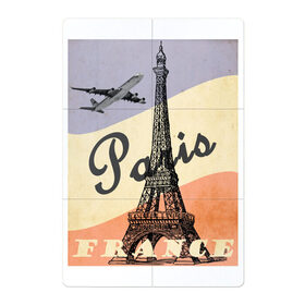 Магнитный плакат 2Х3 с принтом Paris/Париж в городе Новоалтайск, Полимерный материал с магнитным слоем | 6 деталей размером 9*9 см | Тематика изображения на принте: airplane | city | elf tower | flag | france | illustration | landmark | paris | tower | башня | город | достопримечательность | иллюстрация | париж | самолёт | флаг | флаг франции | франция | эльфивая башня