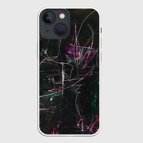 Чехол для iPhone 13 mini с принтом Doter в городе Новоалтайск,  |  | Тематика изображения на принте: abstraction | lines | paint | spots | stains | абстракция | краска | линии | пятна | разводы