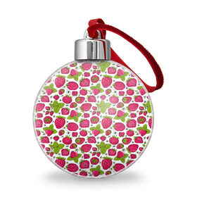 Ёлочный шар с принтом Клубника в городе Новоалтайск, Пластик | Диаметр: 77 мм | арт | белые цветы | белый цветок | земляника | клубника | красная ягода | красные ягоды | лето | листочки | листья | рисунок | цветок | цветочки | цветы | ягода | ягоды