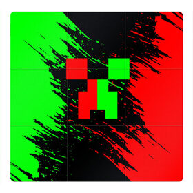 Магнитный плакат 3Х3 с принтом MINECRAFT в городе Новоалтайск, Полимерный материал с магнитным слоем | 9 деталей размером 9*9 см | creeper | game | minecraft | блоки | игра | квадраты | компьютерная | крипер | криппер | майнкрафт | огонь