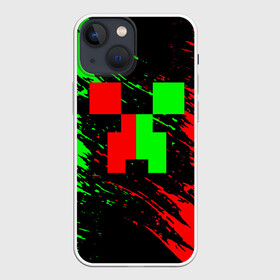 Чехол для iPhone 13 mini с принтом MINECRAFT в городе Новоалтайск,  |  | creeper | game | minecraft | блоки | игра | квадраты | компьютерная | крипер | криппер | майнкрафт | огонь