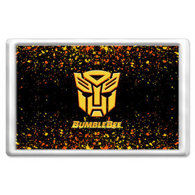 Магнит 45*70 с принтом Bumblebee. в городе Новоалтайск, Пластик | Размер: 78*52 мм; Размер печати: 70*45 | Тематика изображения на принте: bumblebee | автобот разведчик | автоботы | бамблби | боевик | кино | кино трансформеры | персонаж вселенной трансформеров | приключения | трансформеры | фантастика | фильмы