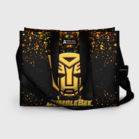 Сумка-шоппер 3D с принтом Bumblebee в городе Новоалтайск, 100% полиэстер | застегивается на металлическую кнопку; внутренний карман застегивается на молнию. Стенки укреплены специальным мягким материалом, чтобы защитить содержимое от несильных ударов
 | bumblebee | автобот разведчик | автоботы | бамблби | боевик | кино | кино трансформеры | персонаж вселенной трансформеров | приключения | трансформеры | фантастика | фильмы