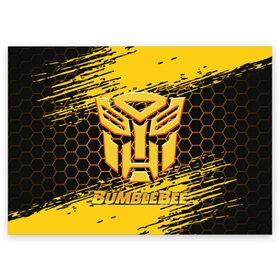 Поздравительная открытка с принтом Bumblebee. в городе Новоалтайск, 100% бумага | плотность бумаги 280 г/м2, матовая, на обратной стороне линовка и место для марки
 | bumblebee | автобот разведчик | автоботы | бамблби | боевик | кино | кино трансформеры | персонаж вселенной трансформеров | приключения | трансформеры | фантастика | фильмы
