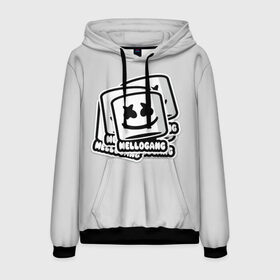 Мужская толстовка 3D с принтом MARSHMELLO в городе Новоалтайск, 100% полиэстер | двухслойный капюшон со шнурком для регулировки, мягкие манжеты на рукавах и по низу толстовки, спереди карман-кенгуру с мягким внутренним слоем. | fortnite | marshmallo | marshmallow | marshmello | marshmellow | маршмелло | маршмеллоу | розы | фортнайт