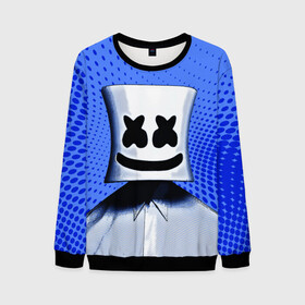 Мужской свитшот 3D с принтом MARSHMELLO в городе Новоалтайск, 100% полиэстер с мягким внутренним слоем | круглый вырез горловины, мягкая резинка на манжетах и поясе, свободная посадка по фигуре | fortnite | marshmallo | marshmallow | marshmello | marshmellow | маршмелло | маршмеллоу | розы | фортнайт