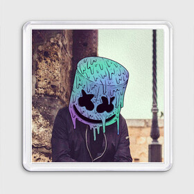 Магнит 55*55 с принтом MARSHMELLO в городе Новоалтайск, Пластик | Размер: 65*65 мм; Размер печати: 55*55 мм | fortnite | marshmallo | marshmallow | marshmello | marshmellow | маршмелло | маршмеллоу | фортнайт | фортнайт розы
