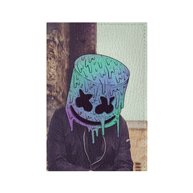 Обложка для паспорта матовая кожа с принтом MARSHMELLO в городе Новоалтайск, натуральная матовая кожа | размер 19,3 х 13,7 см; прозрачные пластиковые крепления | Тематика изображения на принте: fortnite | marshmallo | marshmallow | marshmello | marshmellow | маршмелло | маршмеллоу | фортнайт | фортнайт розы