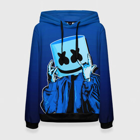Женская толстовка 3D с принтом MARSHMELLO в городе Новоалтайск, 100% полиэстер  | двухслойный капюшон со шнурком для регулировки, мягкие манжеты на рукавах и по низу толстовки, спереди карман-кенгуру с мягким внутренним слоем. | fortnite | marshmallo | marshmallow | marshmello | marshmellow | маршмелло | маршмеллоу | фортнайт | фортнайт розы