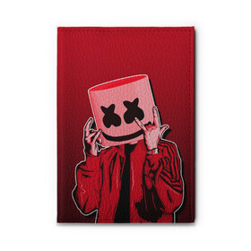 Обложка для автодокументов с принтом MARSHMELLO в городе Новоалтайск, натуральная кожа |  размер 19,9*13 см; внутри 4 больших “конверта” для документов и один маленький отдел — туда идеально встанут права | fortnite | marshmallo | marshmallow | marshmello | marshmellow | маршмелло | маршмеллоу | розы | фортнайт