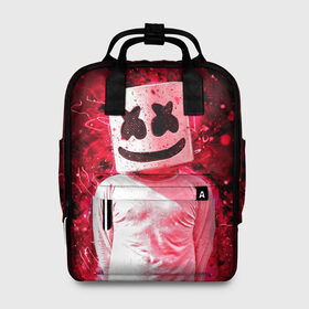 Женский рюкзак 3D с принтом MARSHMELLO в городе Новоалтайск, 100% полиэстер | лямки с регулируемой длиной, сверху ручки, чтобы рюкзак нести как сумку. Основное отделение закрывается на молнию, как и внешний карман. Внутри два дополнительных кармана, один из которых закрывается на молнию. По бокам два дополнительных кармашка, куда поместится маленькая бутылочка
 | fortnite | marshmallo | marshmallow | marshmello | marshmellow | маршмелло | маршмеллоу | розы | фортнайт