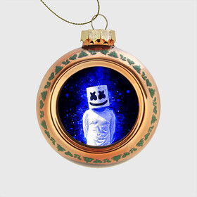 Стеклянный ёлочный шар с принтом MARSHMELLO в городе Новоалтайск, Стекло | Диаметр: 80 мм | fortnite | marshmallo | marshmallow | marshmello | marshmellow | маршмелло | маршмеллоу | розы | фортнайт