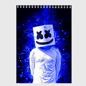 Скетчбук с принтом MARSHMELLO в городе Новоалтайск, 100% бумага
 | 48 листов, плотность листов — 100 г/м2, плотность картонной обложки — 250 г/м2. Листы скреплены сверху удобной пружинной спиралью | fortnite | marshmallo | marshmallow | marshmello | marshmellow | маршмелло | маршмеллоу | розы | фортнайт