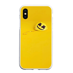 Чехол для iPhone XS Max матовый с принтом MARSHMELLO в городе Новоалтайск, Силикон | Область печати: задняя сторона чехла, без боковых панелей | fortnite | marshmallo | marshmallow | marshmello | marshmellow | маршмелло | маршмеллоу | розы | фортнайт