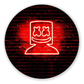 Коврик для мышки круглый с принтом MARSHMELLO в городе Новоалтайск, резина и полиэстер | круглая форма, изображение наносится на всю лицевую часть | fortnite | marshmallo | marshmallow | marshmello | marshmellow | маршмелло | маршмеллоу | розы | фортнайт
