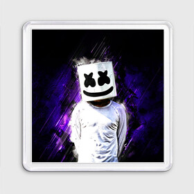 Магнит 55*55 с принтом MARSHMELLO в городе Новоалтайск, Пластик | Размер: 65*65 мм; Размер печати: 55*55 мм | fortnite | marshmallo | marshmallow | marshmello | marshmellow | маршмелло | маршмеллоу | розы | фортнайт
